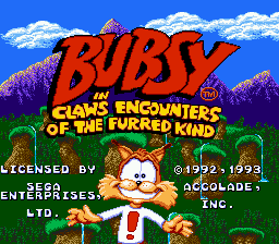Заставка игры Bubsy in: Claws Encounters of the Furred Kind